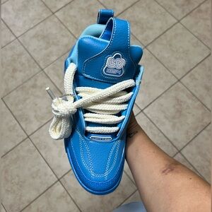 Blue High-Top Sneakers